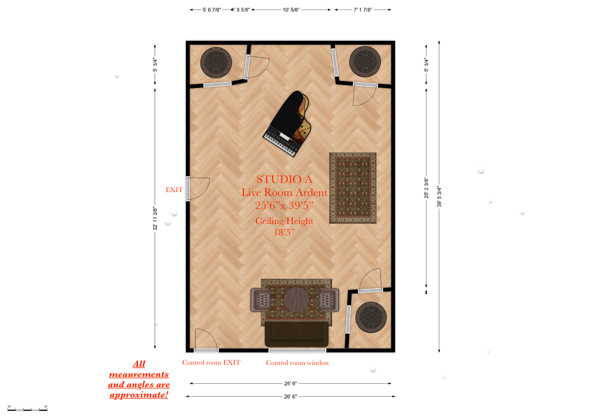 Studio A Live Room Floor Plan