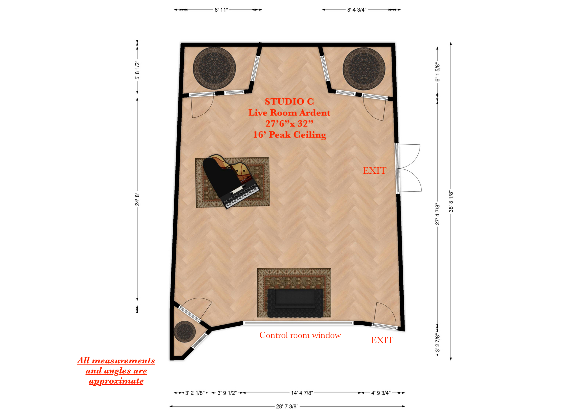 STUDIO C Live Room Floor Plan